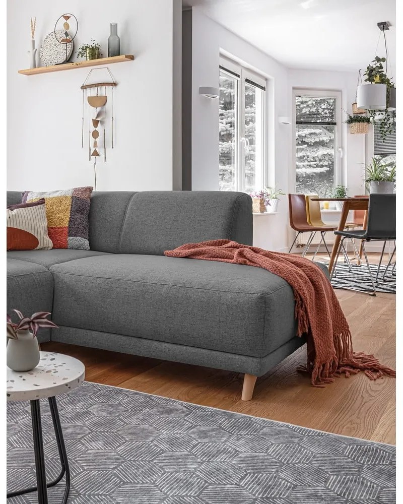 Sivá rozkladacia/s úložným priestorom rohová pohovka (pravý roh/do L) Classy Sophie – Miuform