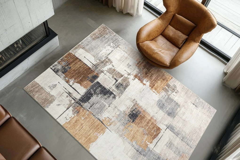 Obsession, Kusový koberec Posh 300 Terrakotta, 80x150, oranžová, chodba / predsieň