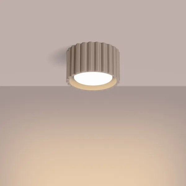 Sollux SL.1817 - Bodové svietidlo AURA 1xGX53/10W/230V 6 cm taupe