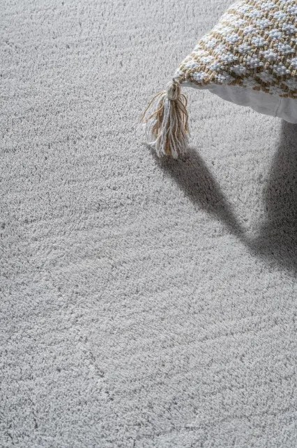 Protišmykový koberec MELLOW svetlosivý kruh