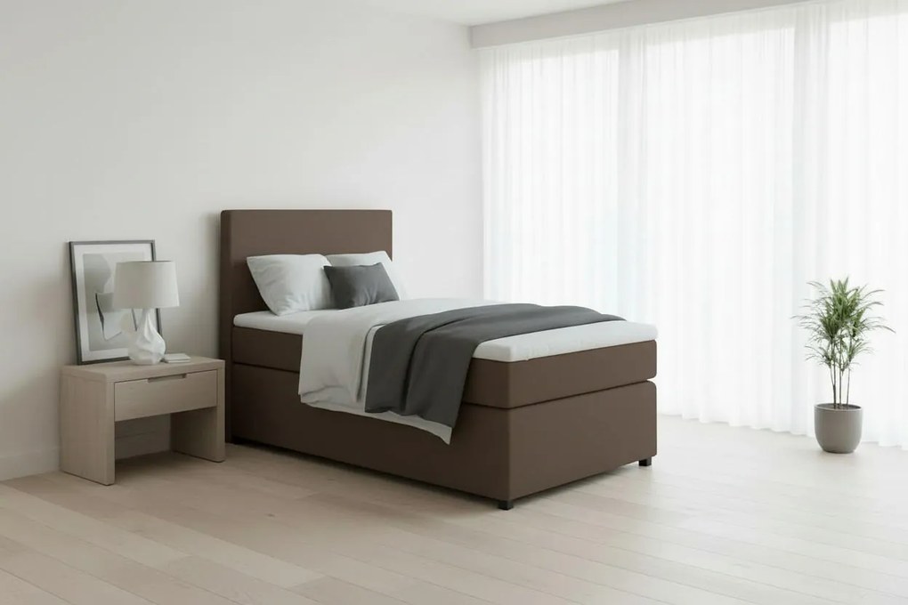 XXXLutz BOXSPRINGOVÁ POSTEĽ, 90/200 cm hnedá MID.YOU - Online Only spálne - 000044002903