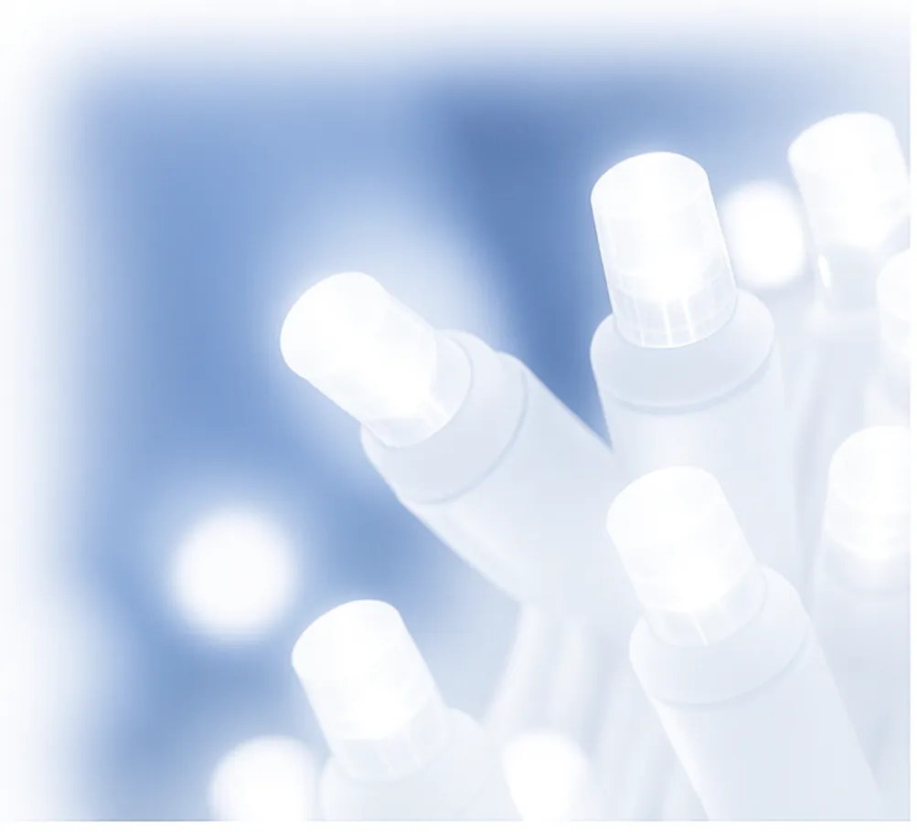 Vianočné svetielka LED záclona FLASH studená biela 1000 LED