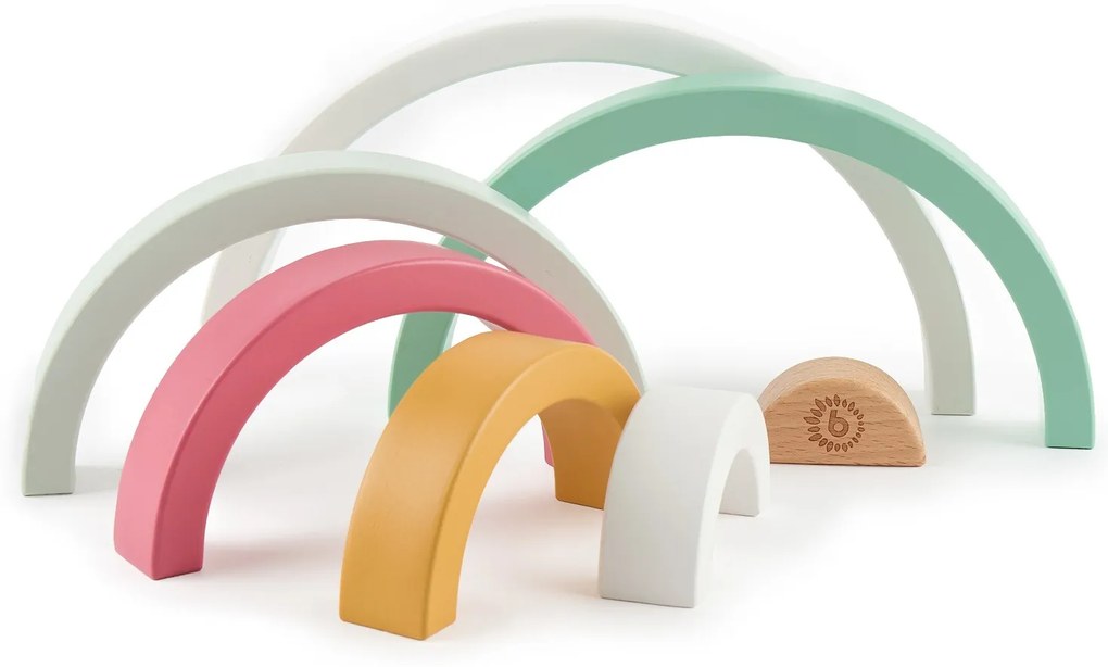 Bieco - Skladacia drevená dúha - berry