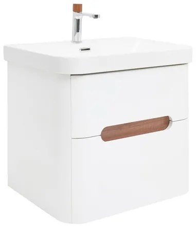 Kúpeľňová skrinka s umývadlom a batériou SAT Fusion 57,5x53x45 cm biela matná SATFUSION260WUBA, 1 ks