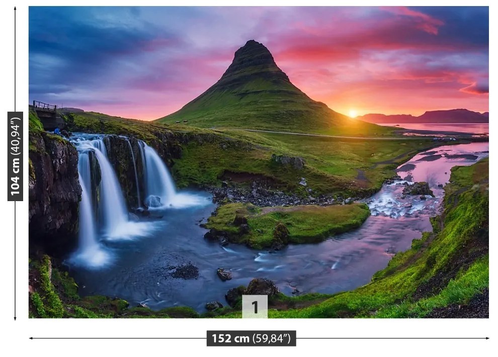 Fototapeta Vliesová Sopka kirkjufell 152x104 cm