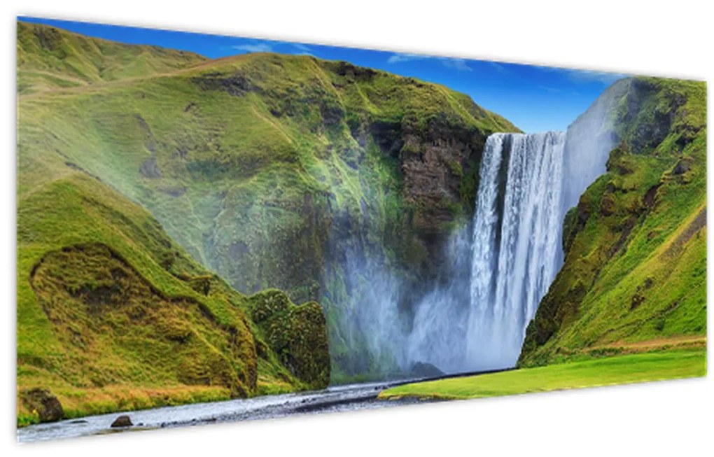 Obraz - Vodopád Seljalandsfoss (120x50 cm)