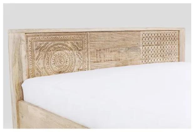 Puro High posteľ drevená 180x200cm hnedá