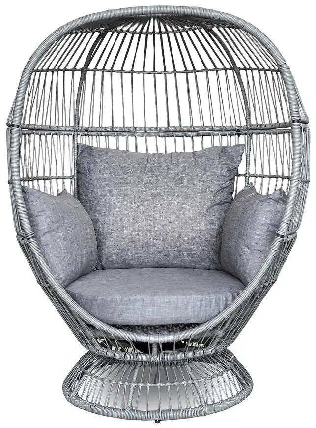 Záhradná otočná stolička Cuddie sivá
