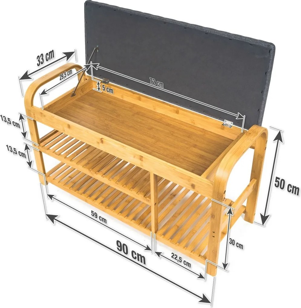 G21 Bambusová skrinka na topánky
