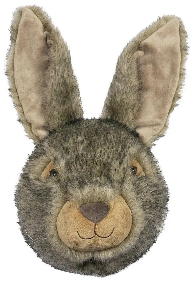 Nástenná plyšová dekorácia hlava králik Cuddly Rabbit - 39*20*47cm