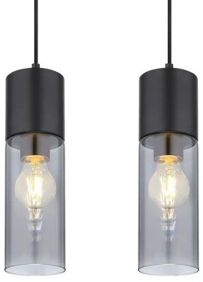 Globo 21000-4HB - Luster na lanku ANNIKA 4xE27/25W/230V čierna