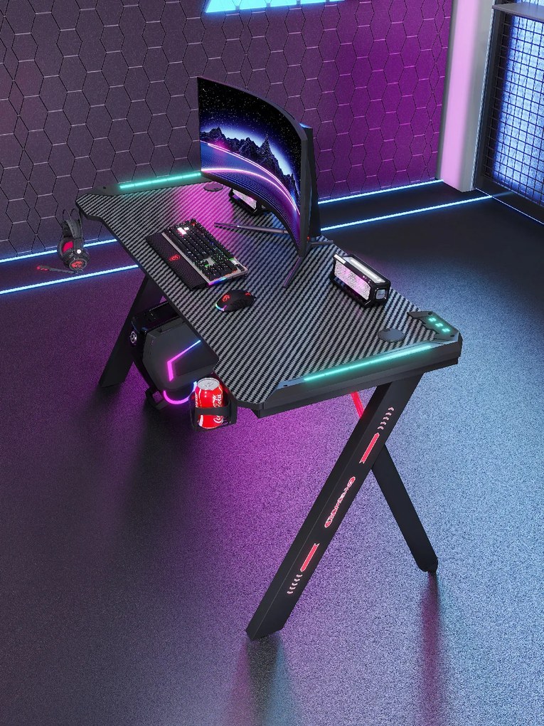 Herný stôl BG03 čierny 120 cm