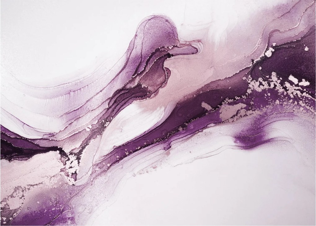 Sklenený obraz - Purple fluid art (70x50 cm)