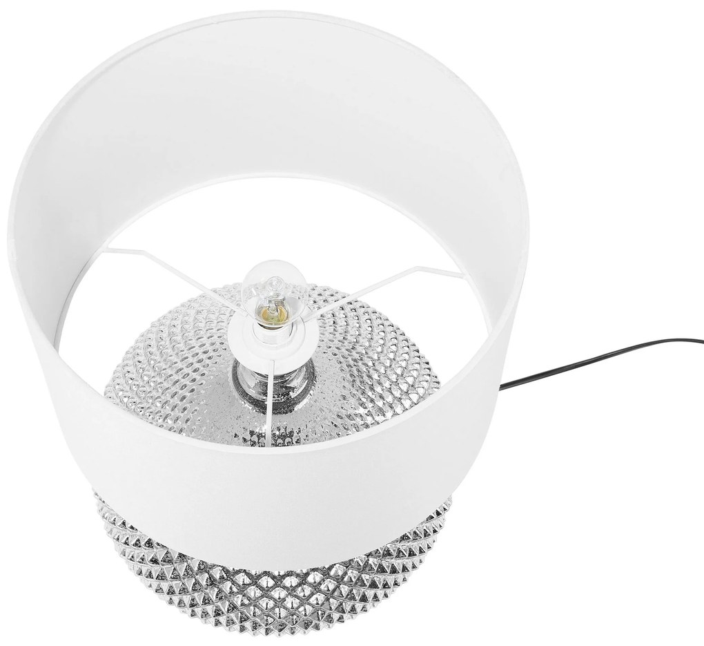 Strieborná stolná lampa MADON Beliani