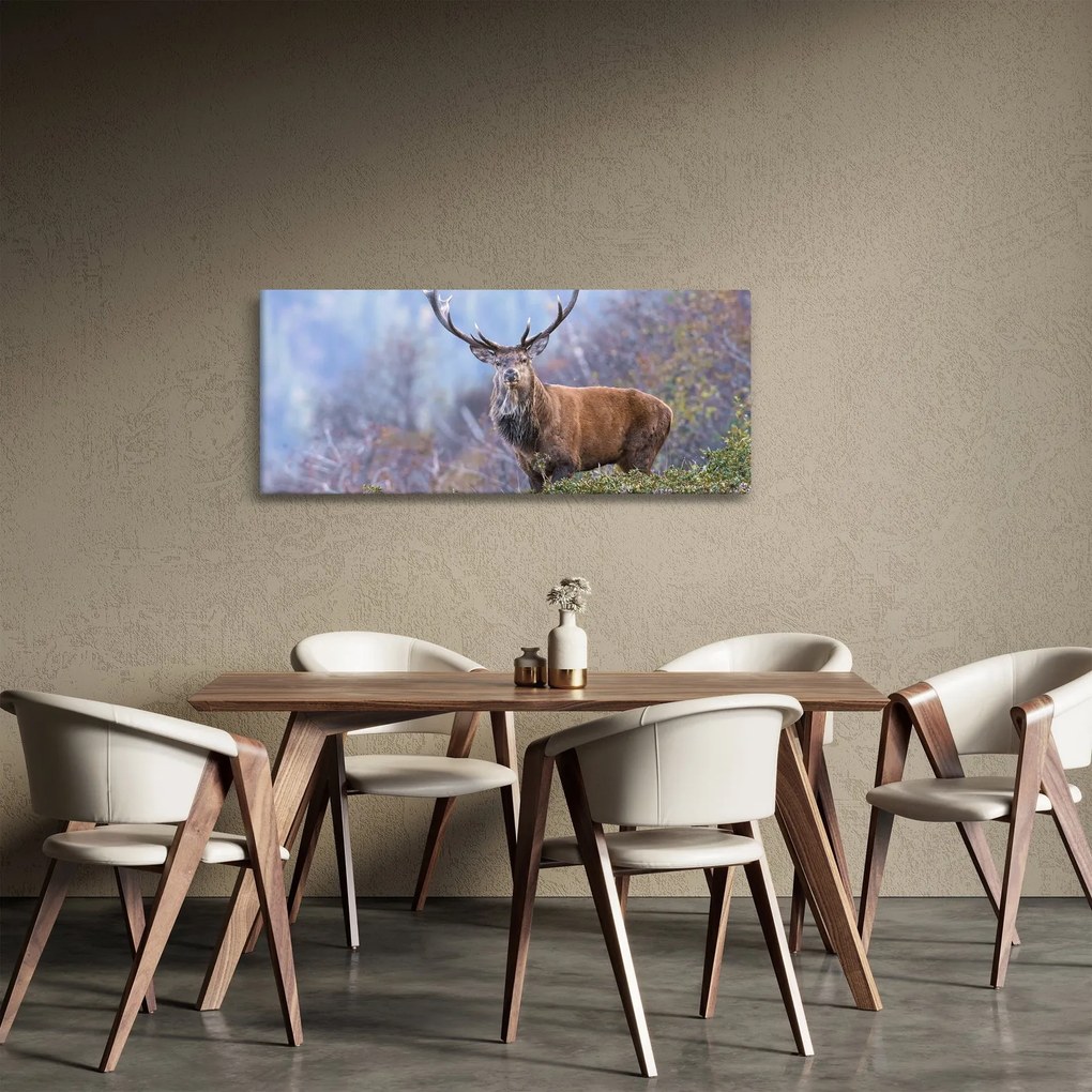 Obraz - Jeleň v krajine (120x50 cm)