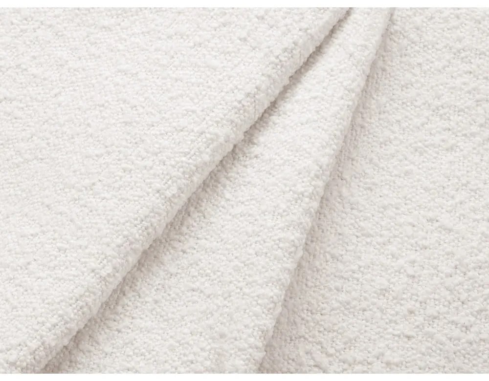 Biela rozkladacia pohovka z textílie bouclé 247 cm Jodie – Micadoni Home
