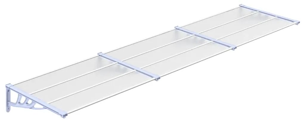 vidaXL Vchodová strieška, sivá a priehľadná 358,5x90 cm polykarbonát