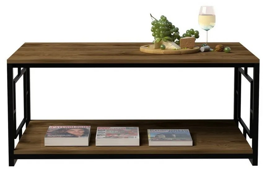 Konferenčný stolík Kelvin Black and Walnut