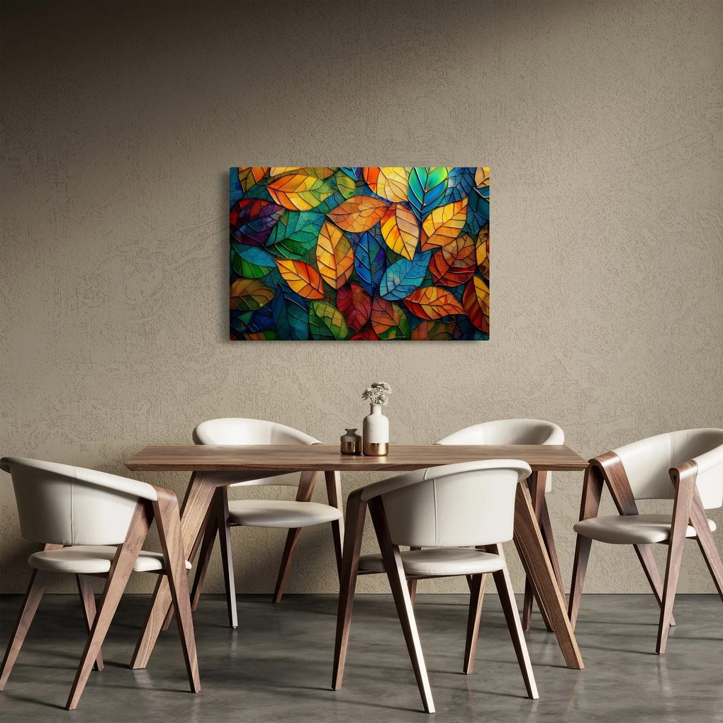 Obraz - Mozaika z listov (90x60 cm)