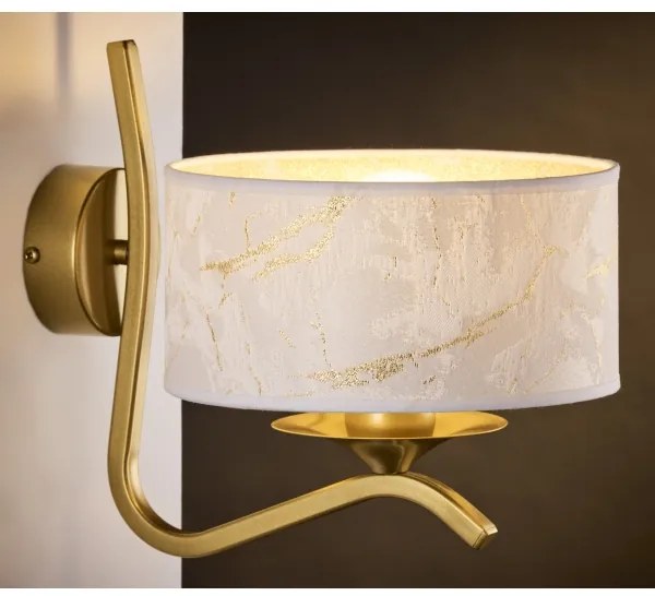 Jupiter 2111 - Nástenné svietidlo KASZMIR 1xE27/15W/230V biela/zlatá/mramorový dekor