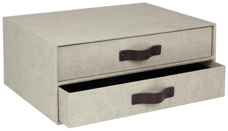 Béžový zásuvkový box s 2 zásuvkami Bigso Box of Sweden Birger