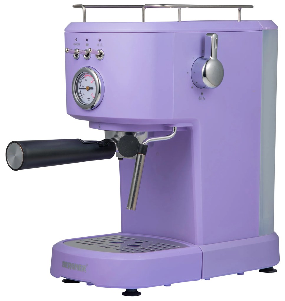Bergner Espresso kávovar Retro (levanduľová) (100385751)