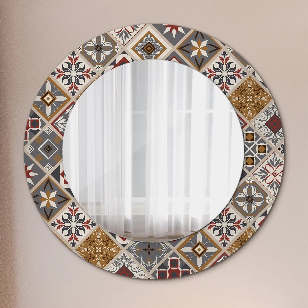 Okrúhle ozdobné zrkadlo Turecký vzor fi 50 cm