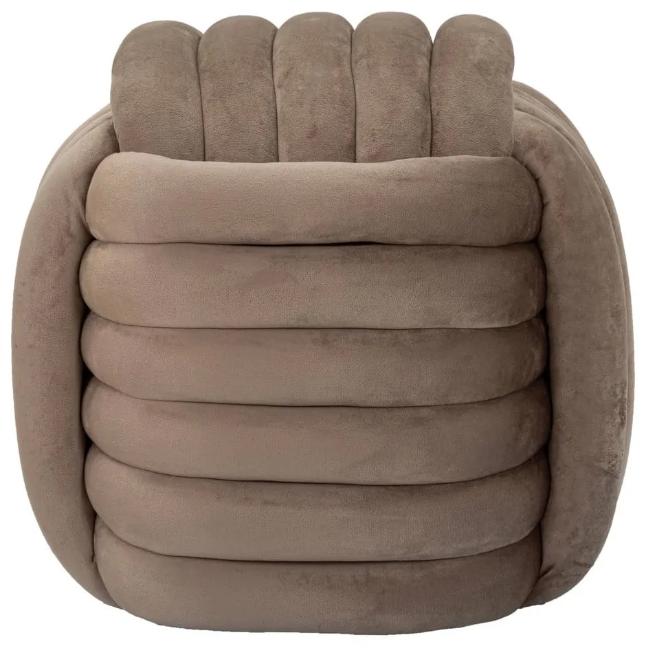 Sivohnedý zamatový taburet Softy – Mauro Ferretti