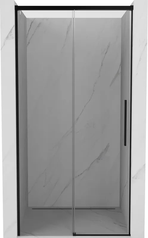 Mexen Rox, posuvné sprchové dvere 135 cm, číre sklo, čierny profil, 8C2-135-000-70-00
