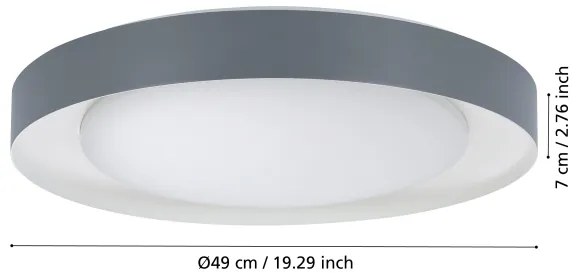 Eglo 99782 - LED Stmievateľné stropné svietidlo LAURITO LED/24W/230V 3000-6500K+DO