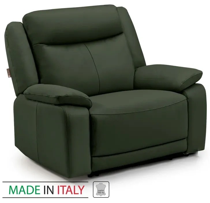 Kožené kreslo CONTINENTAL 1P, zelená (green 321)