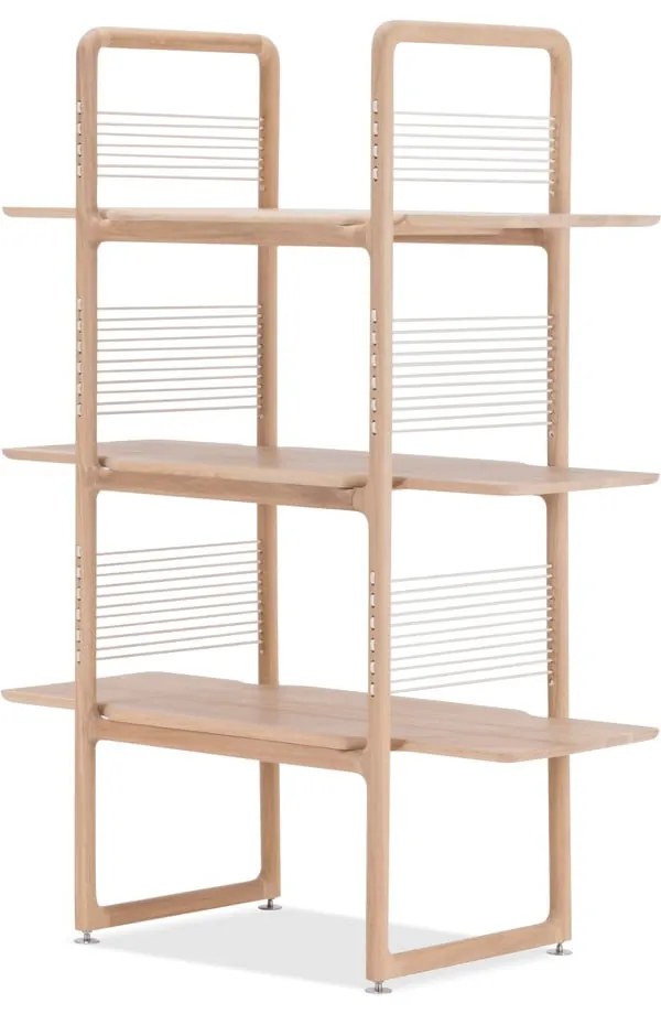 Knižnica z masívneho dubového dreva Gazzda Muse, výška 140 cm