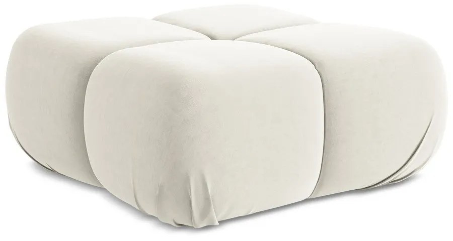 Biela zamatová modulárna podnožka Lokua – Makamii