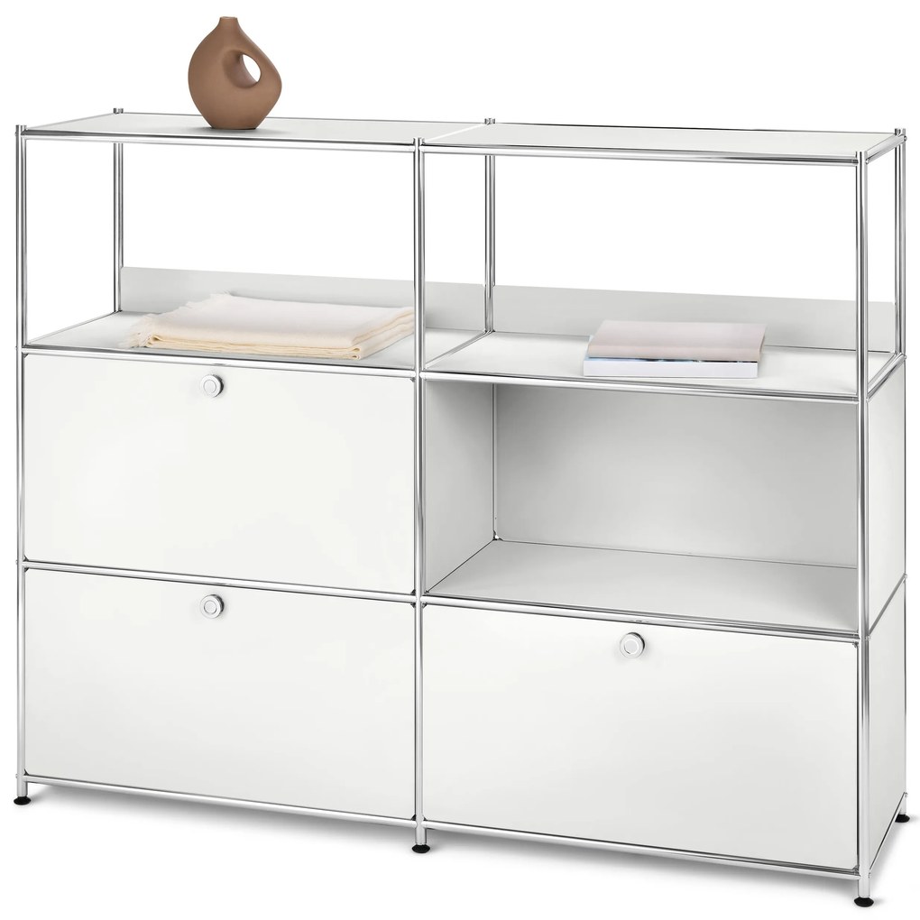 Kovová komoda »CN3« s 2 výklopnými dvierkami a 1 zásuvkou