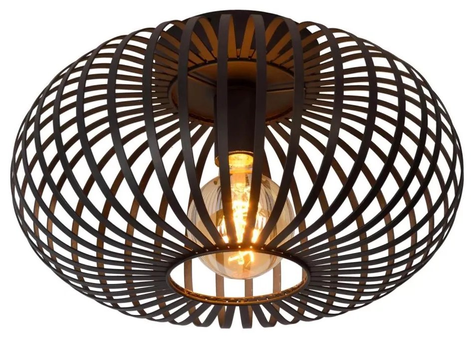 Lucide 78174/40/30 - Stropné svietidlo MANUELA 1xE27/60W/230V pr. 39,5 cm čierna
