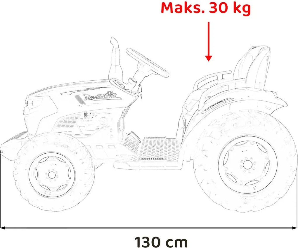 Ramiz Detský traktor GROW 1804 ružový
