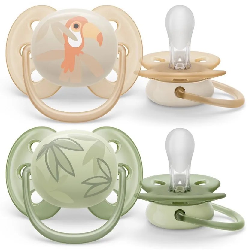 Dojčenský cumlík Ultrasoft Premium Avent zvieratá 0-6 miesacov 2 ks chlapec, vel. 0-6 m
