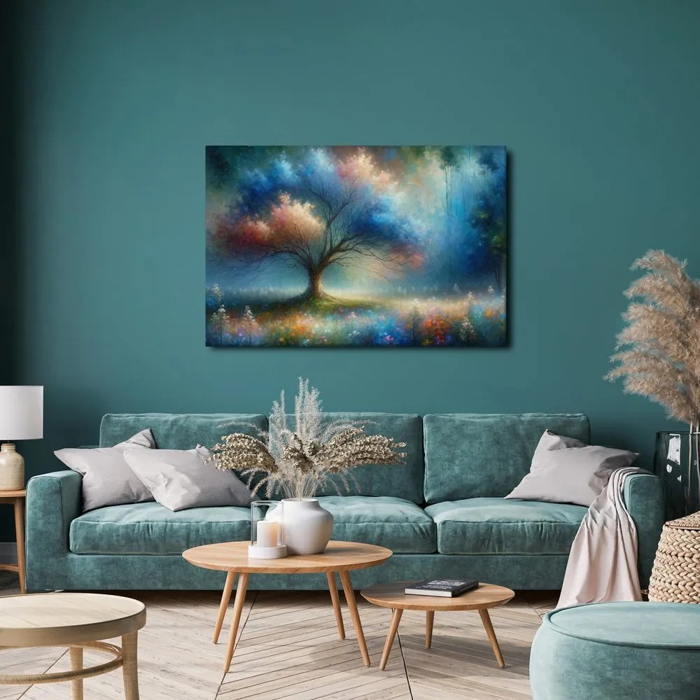 Obraz magický strom života v hmle