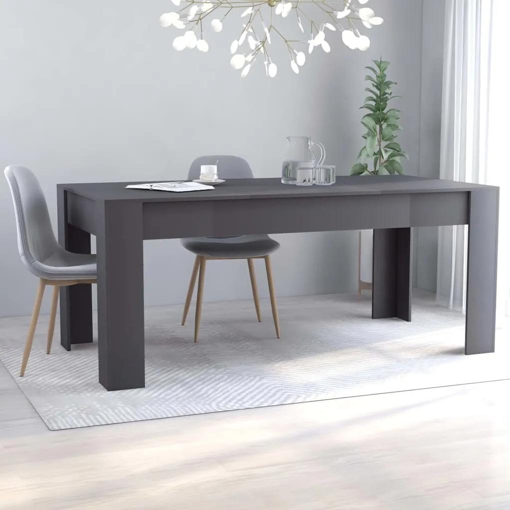 Jedálenský stôl, sivý 180x90x76 cm, drevotrieska 801303