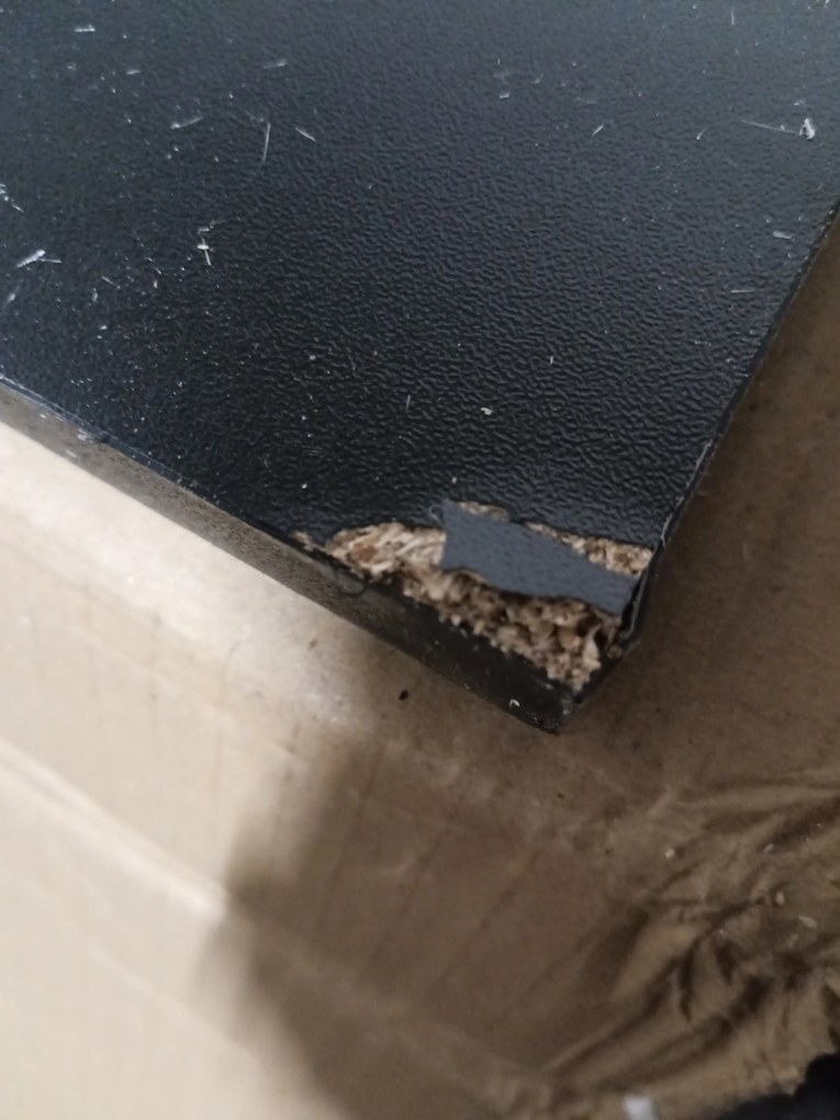 AKCIA Čierny jedálenský stôl s bielymi nohami MADO 120x80 II. akosť