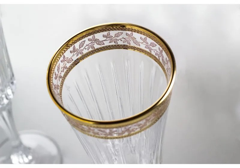 BOHEMIA PRESTIGE DORATO POHÁR NA ŠAMPANSKÉ 210ML SADA 6 KS