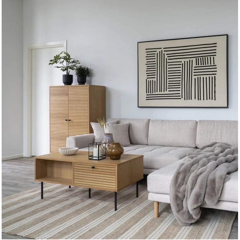 Konferenčný stolík s doskou v dubovom dekore v prírodnej farbe 50x100 cm Kyoto – House Nordic