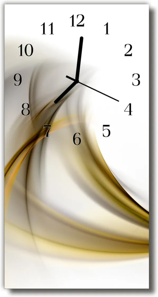 Sklenené hodiny vertikálne  Umelecké abstrakcie línie béžová