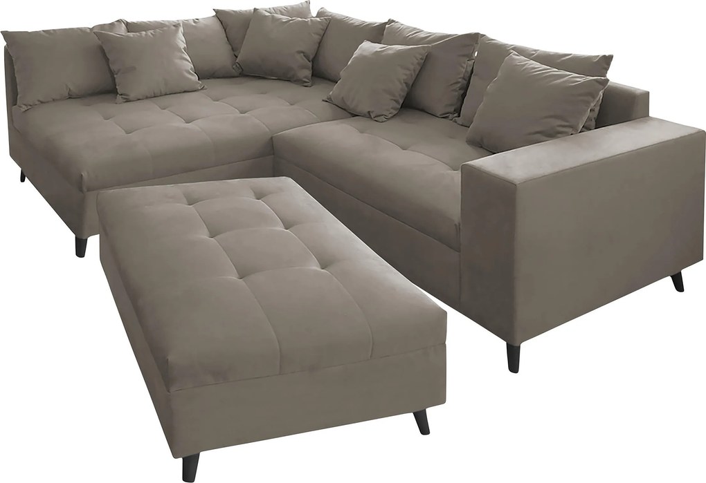 XXXLutz ROHOVÁ SEDAČKA, textil, sivá MID.YOU - Sedačky - 001628000345