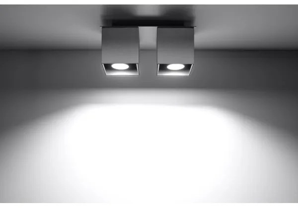 Sollux SL.0064 - Bodové svietidlo QUAD 2 2xGU10/40W/230V šedá