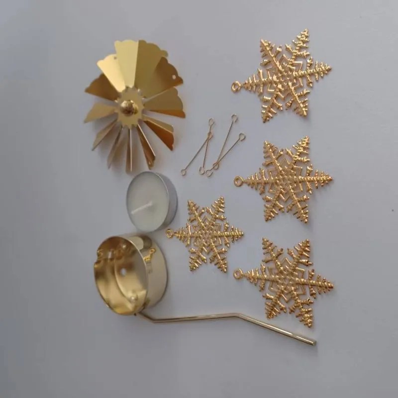 DECOLED Anjelské zvonenie, 8 x 13 cm, vločky, zlato