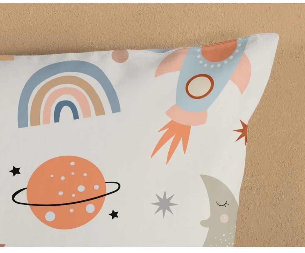 Modré/béžové bavlnené detské obliečky na jednolôžko 140x200 cm Eclips – Good Morning