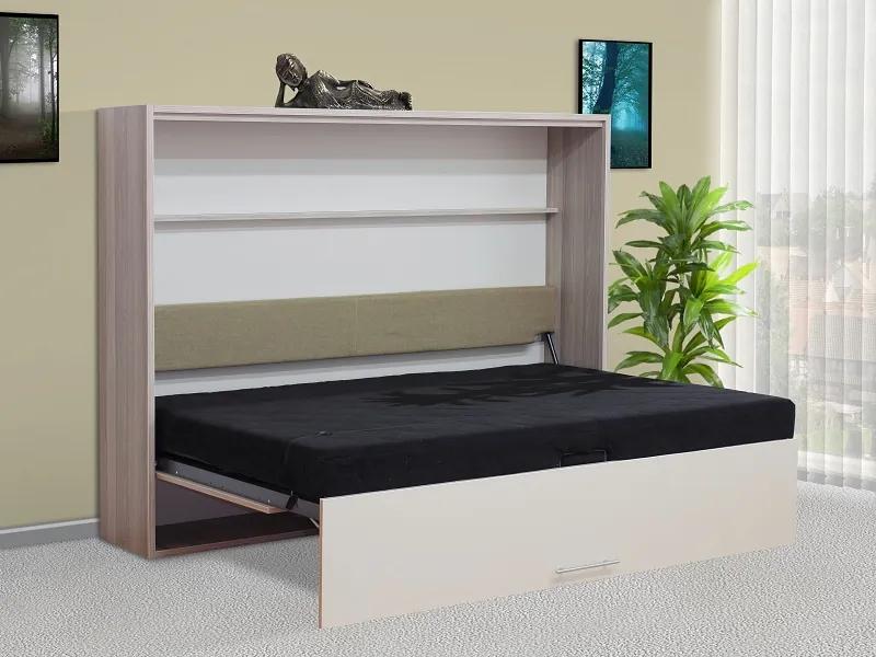 sklápacia posteľ VS1056P, 200x140cm lamino: bříza, nosnost postele: standardní nosnost