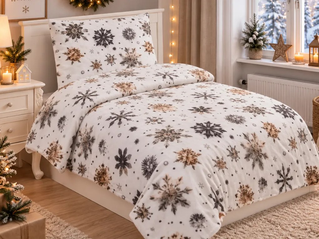 Jahu Obliečky mikroplyš 140x200 + 70x90 cm - Nord flake