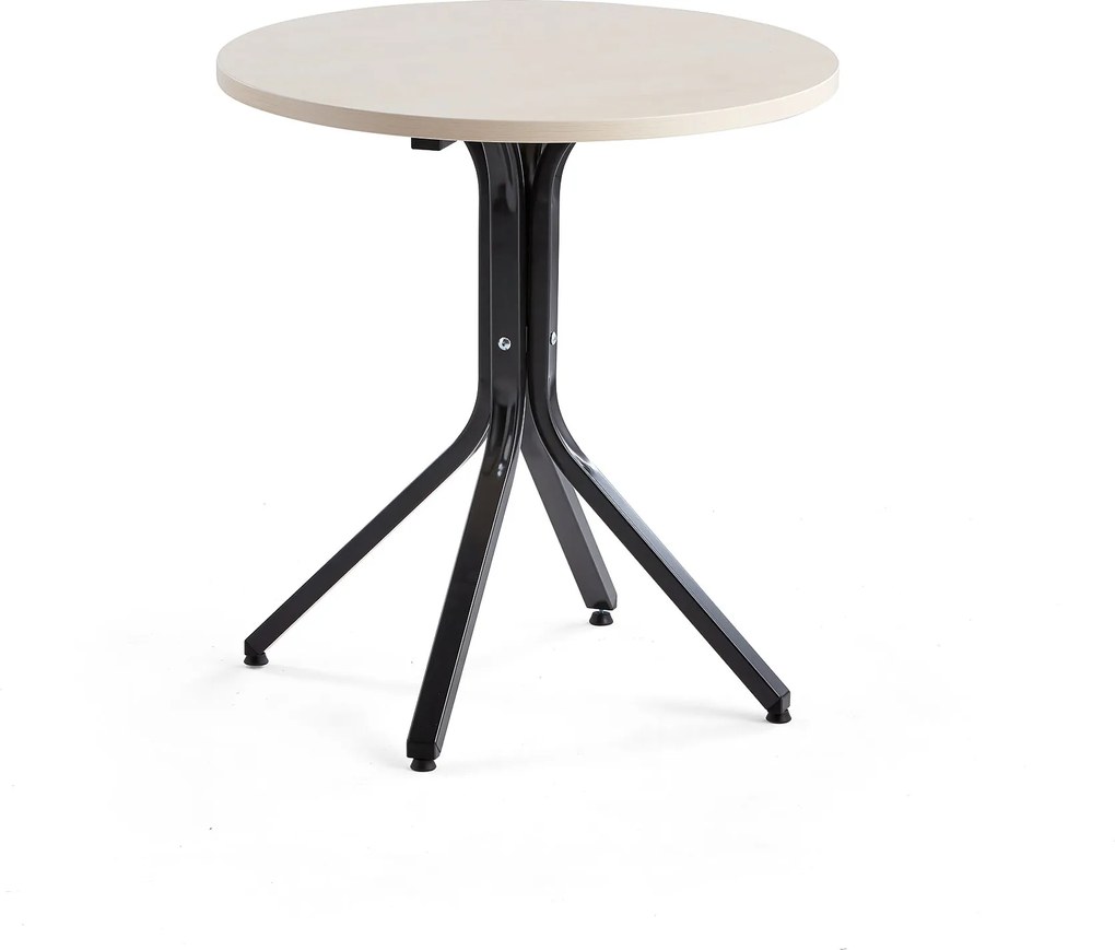 Stôl Various, Ø700x740 mm, čierna, breza